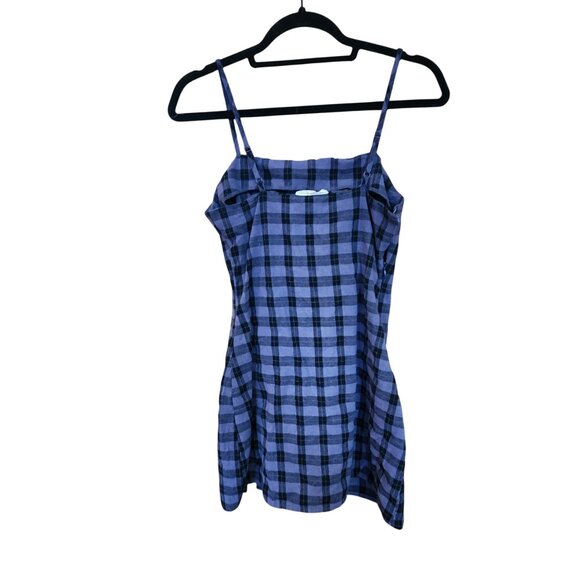Blue & Black Plaid Mini Dress With Spaghetti Straps By L.A. Hearts - Picture 2 of 3